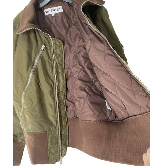 New $485 MNC ATELIER OLIVE FLIGHT JACKET - Picture 8 of 11